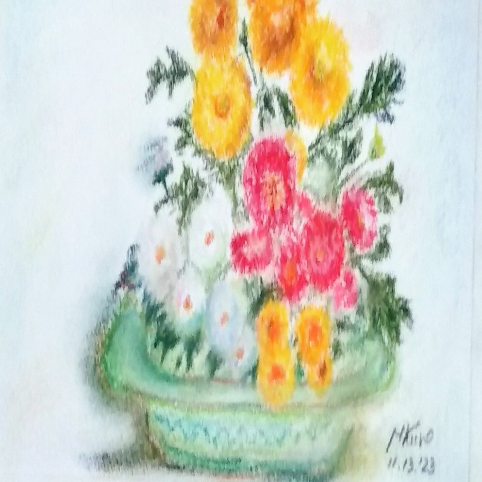 学芸美術 画家の心 第35回「村上華岳 水盤菊花図 1927年作