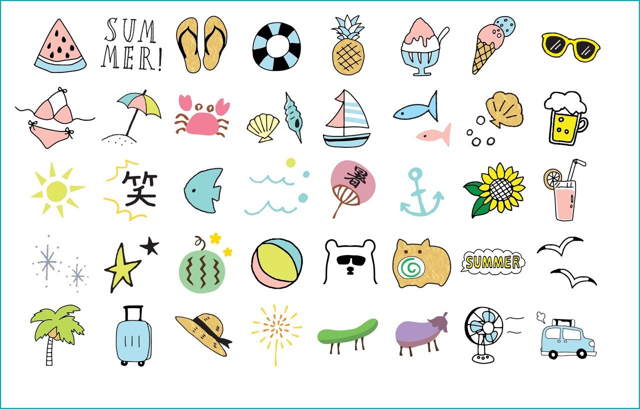 夏真っ盛り絵文字 Ayucoayuco Note 夏真っ盛り絵文字 Ayucoayuco Note