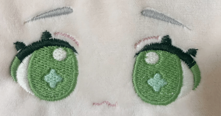 推しぬい顔刺繍・無料で刺繡データを作ってレンタルミシンで刺繍する