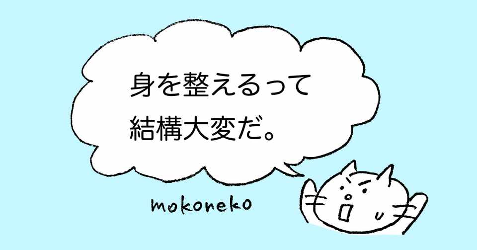 身を整えるって結構大変だ もこねこ うつ病寛解 3 Note