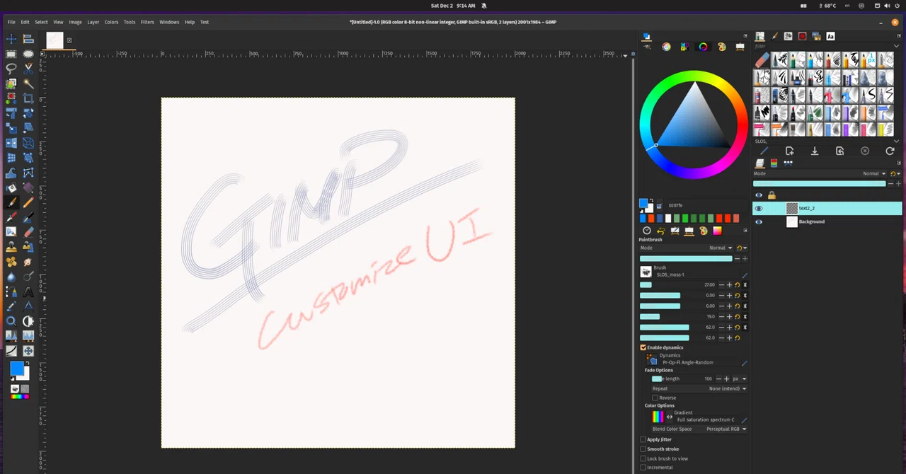 GIMP 2.99β版：UIカスタマイズ｜Histone