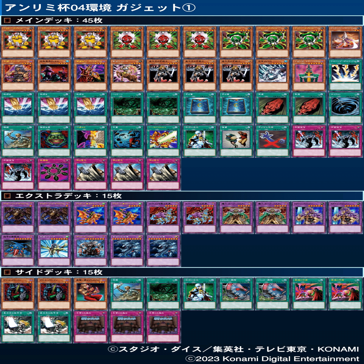 マスターデュエルのゲートボール大会-アンリミ杯04環境のサンプル