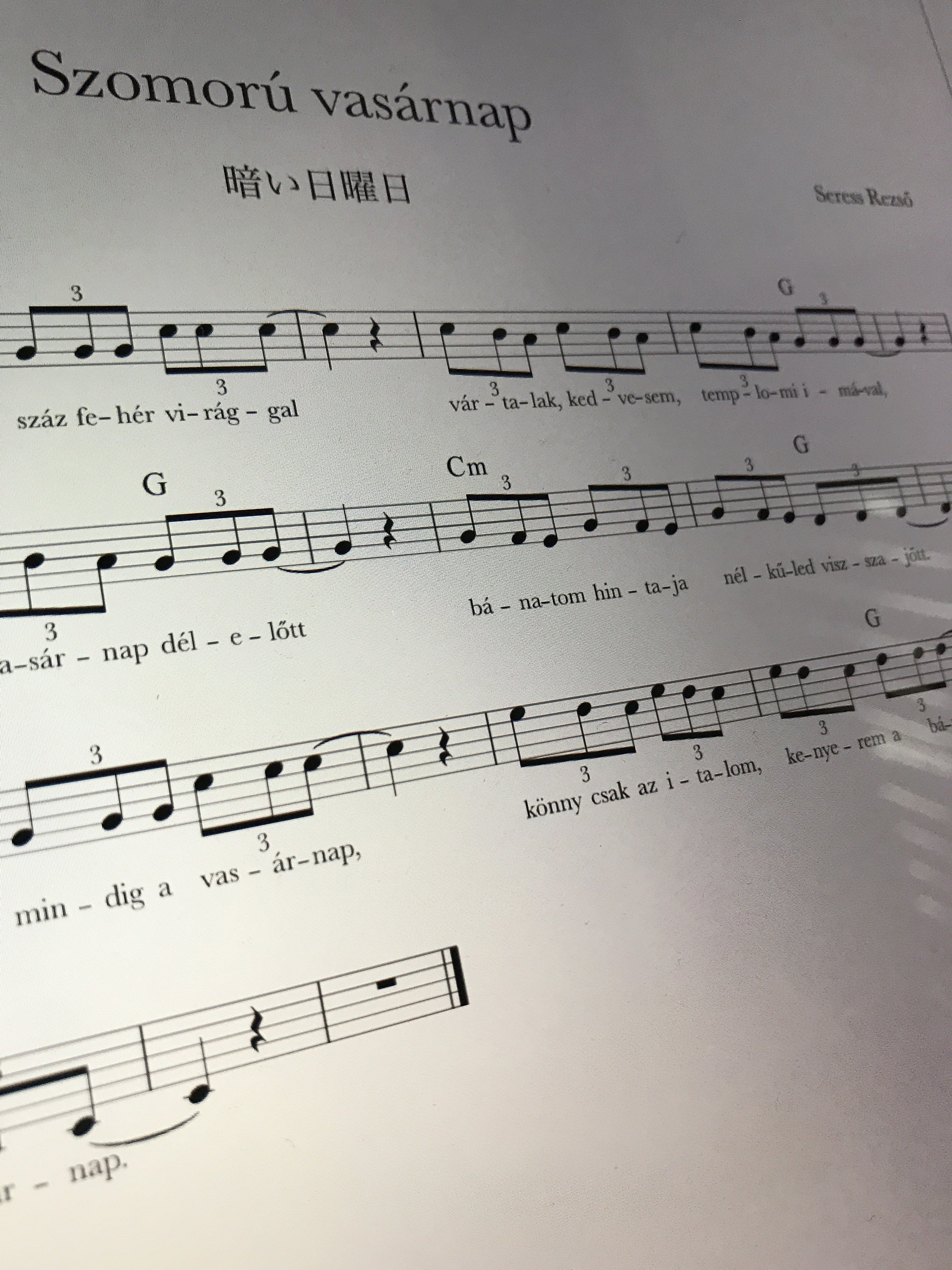 暗い日曜日 歌詞 フランス語