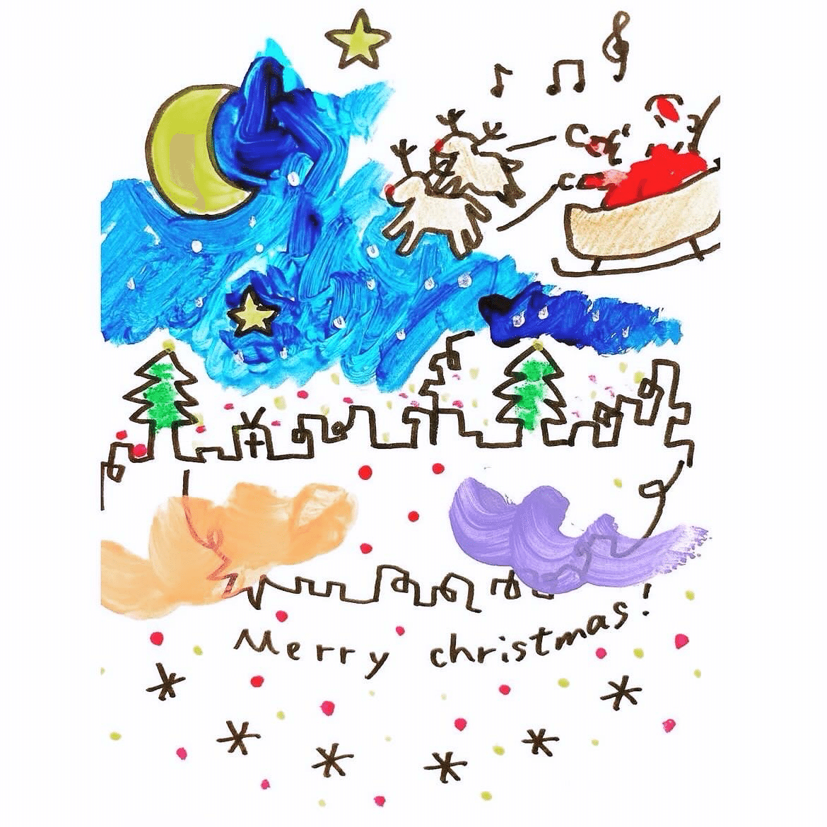 クリスマスのイラスト、オーダー承ります(^^)】 下記のようなフォト