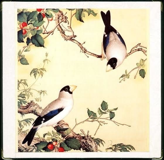 【時代古作品❗️】明治時代頃　古志野　絵志野　鉄絵　鳥に馬の目の図　香合　小筥 時代古作品❗️】明治時代頃 古志野 絵志野 鉄絵 鳥に馬の目の図