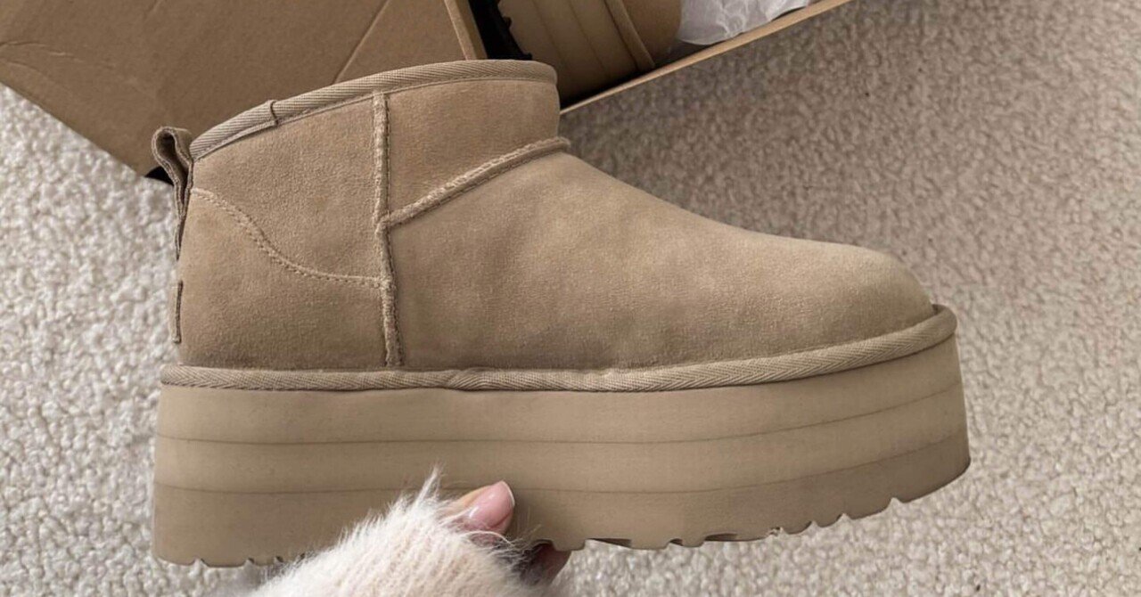 最終値下げ‼️ugg 厚底ムートンブーツ AsRiRe ブーツ web限定色追加/厚底シュートムートンブーツ レディース