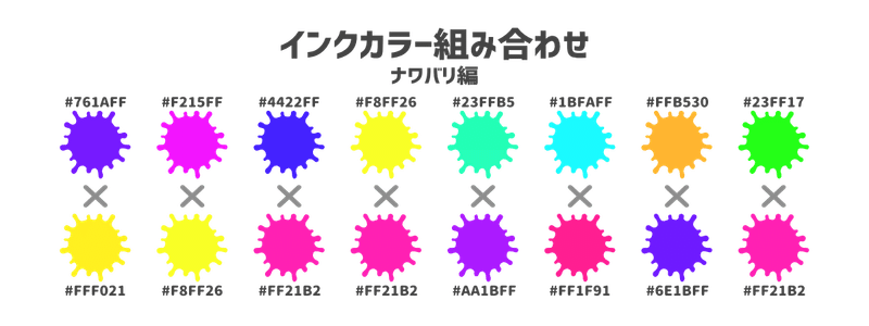 インクカラーを調べてみた スプラトゥーン2 ナワバリ編 A Masuda Note