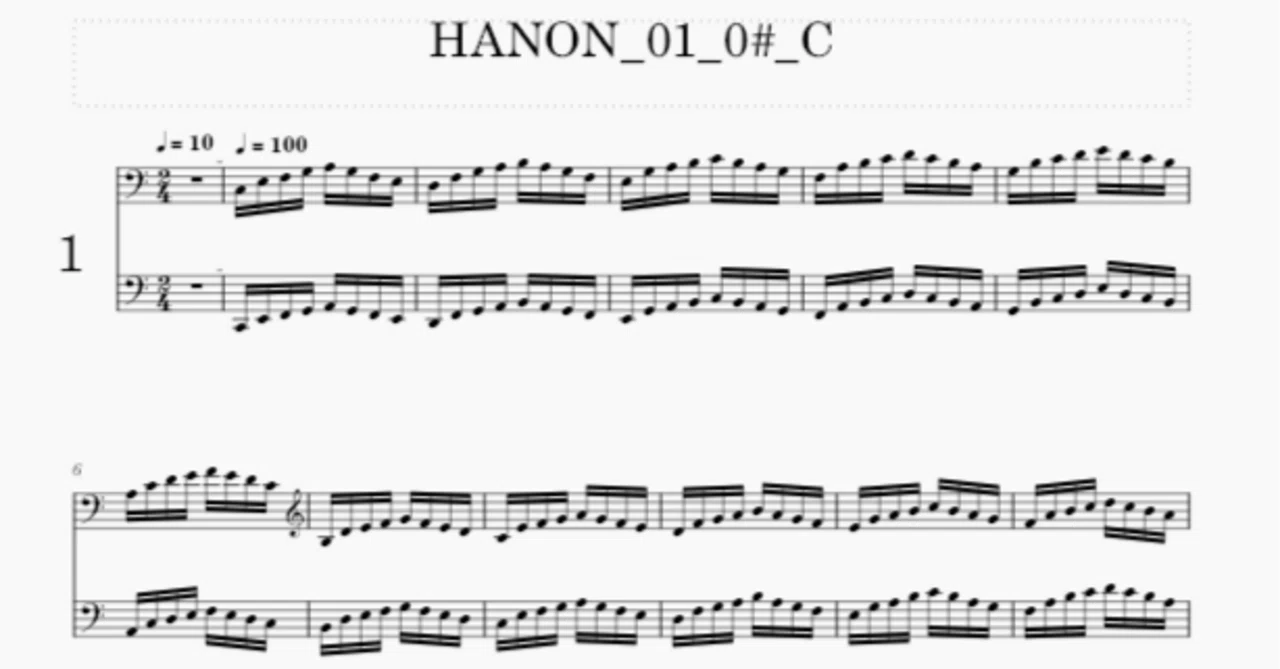 Hanon ピアノが上手く弾けるようになりたい_HANON_N01_0#_C_ハノン第1番|Piano Meister