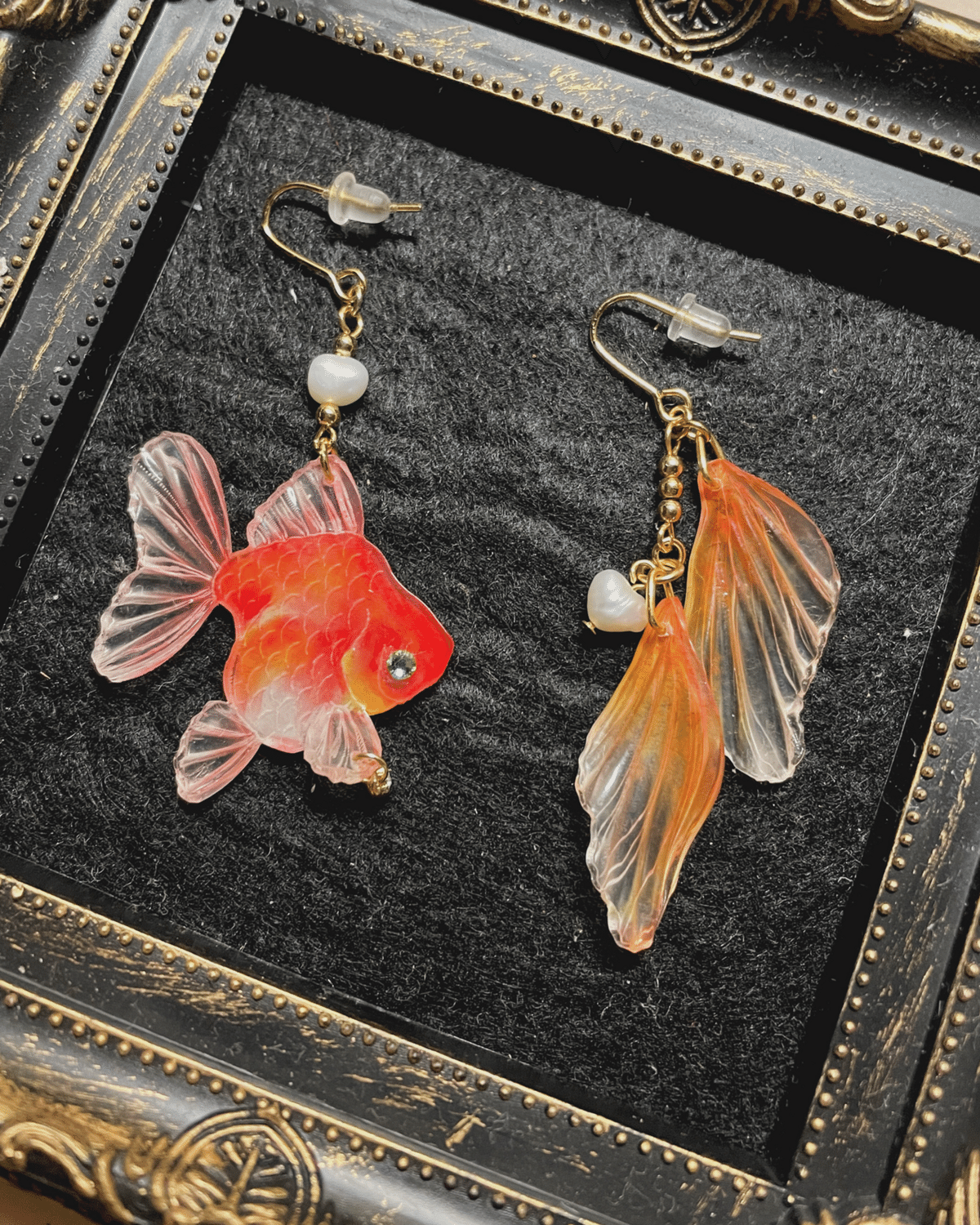 momoiro 金魚　プラ板　イヤリング 単発ワークショップカフェのお知らせ｜momoiro momoiro 金魚 プラ板