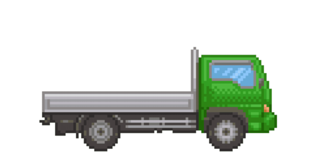 フリー素材 トラックのドット絵 Jade Note