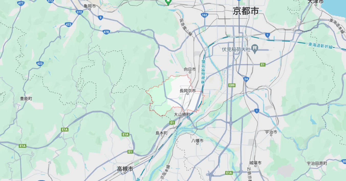 菅原道真と長岡天満宮。京都府長岡京市。リアルグーグルマップをゆく