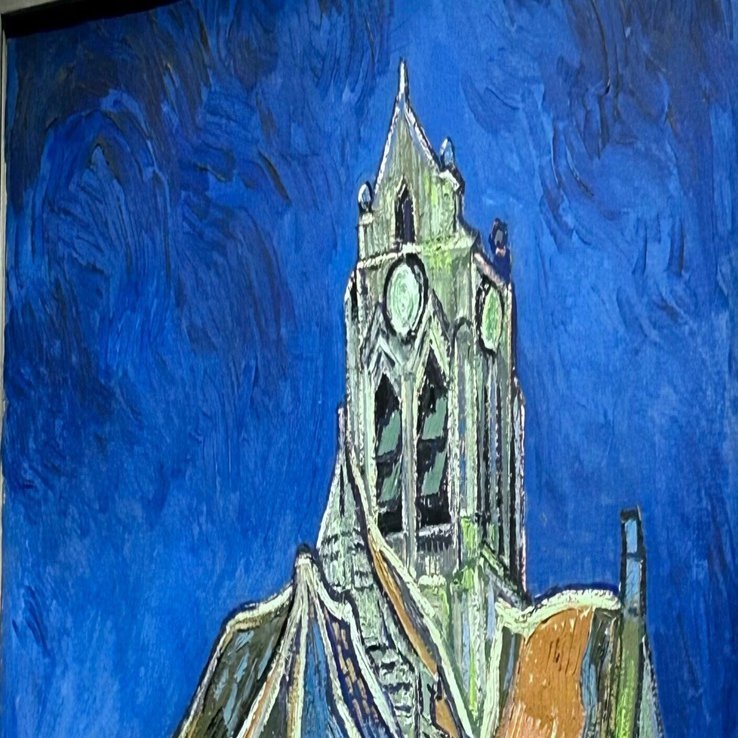 子供のためのオルセー美術館(71)ゴッホの教会/裏道から近づいて｜子供