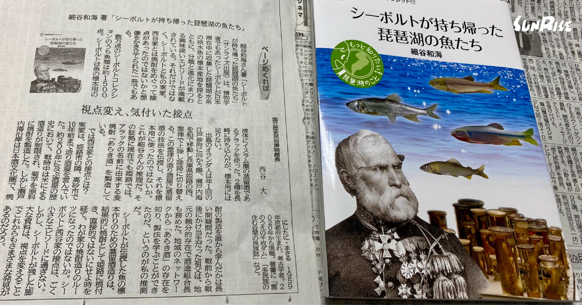 【本物】琵琶湖大鯰乾燥標本　レジン封入　【珍魚】 京都新聞】『シーボルトが持ち帰った琵琶湖の魚たち』が紹介されました