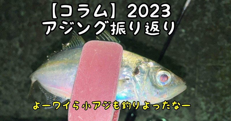 【コラム】2023アジング振り返り（総集編）