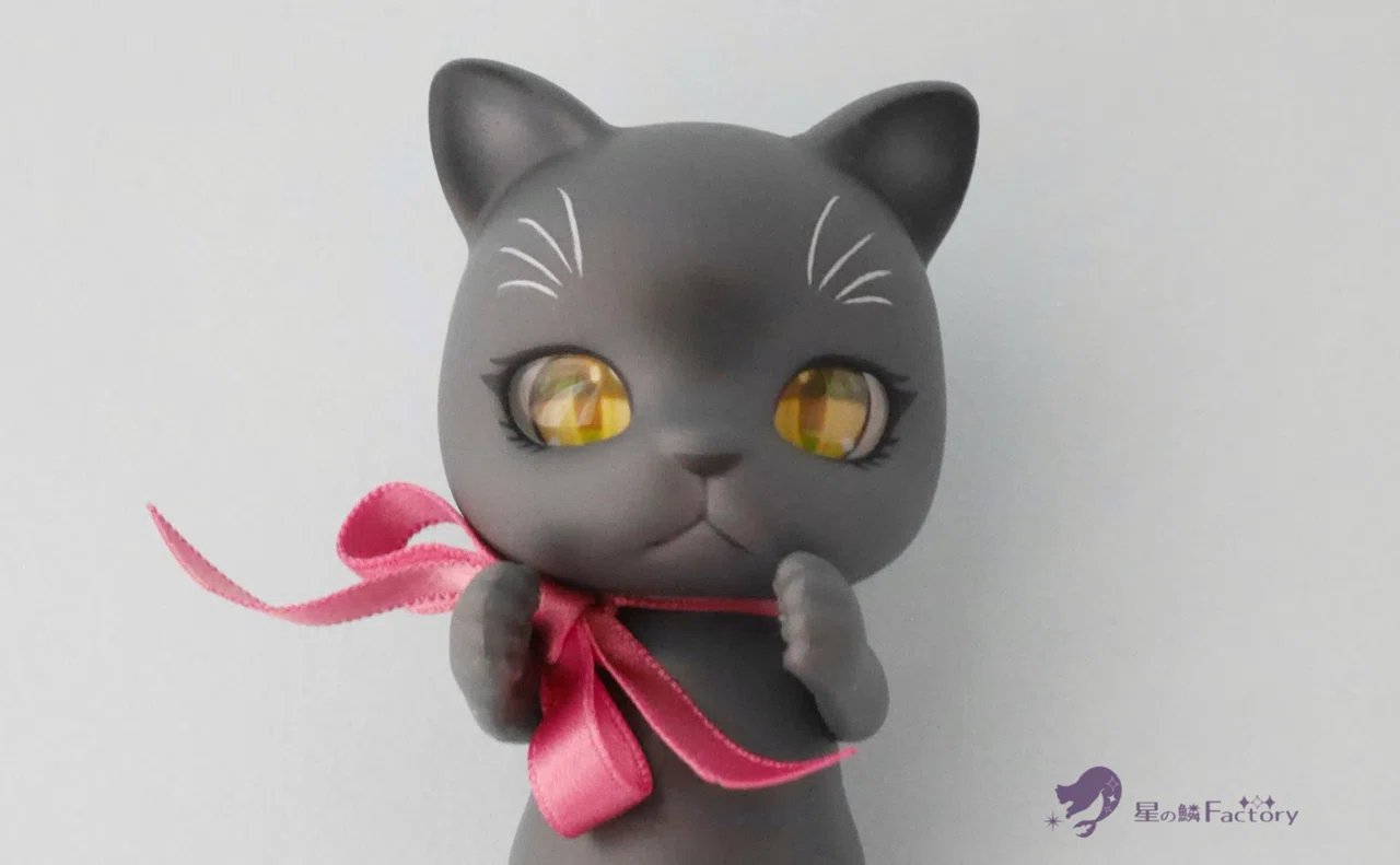 カプセルドール(猫)を削って自分好みにカスタム | ドールメイクもした 
