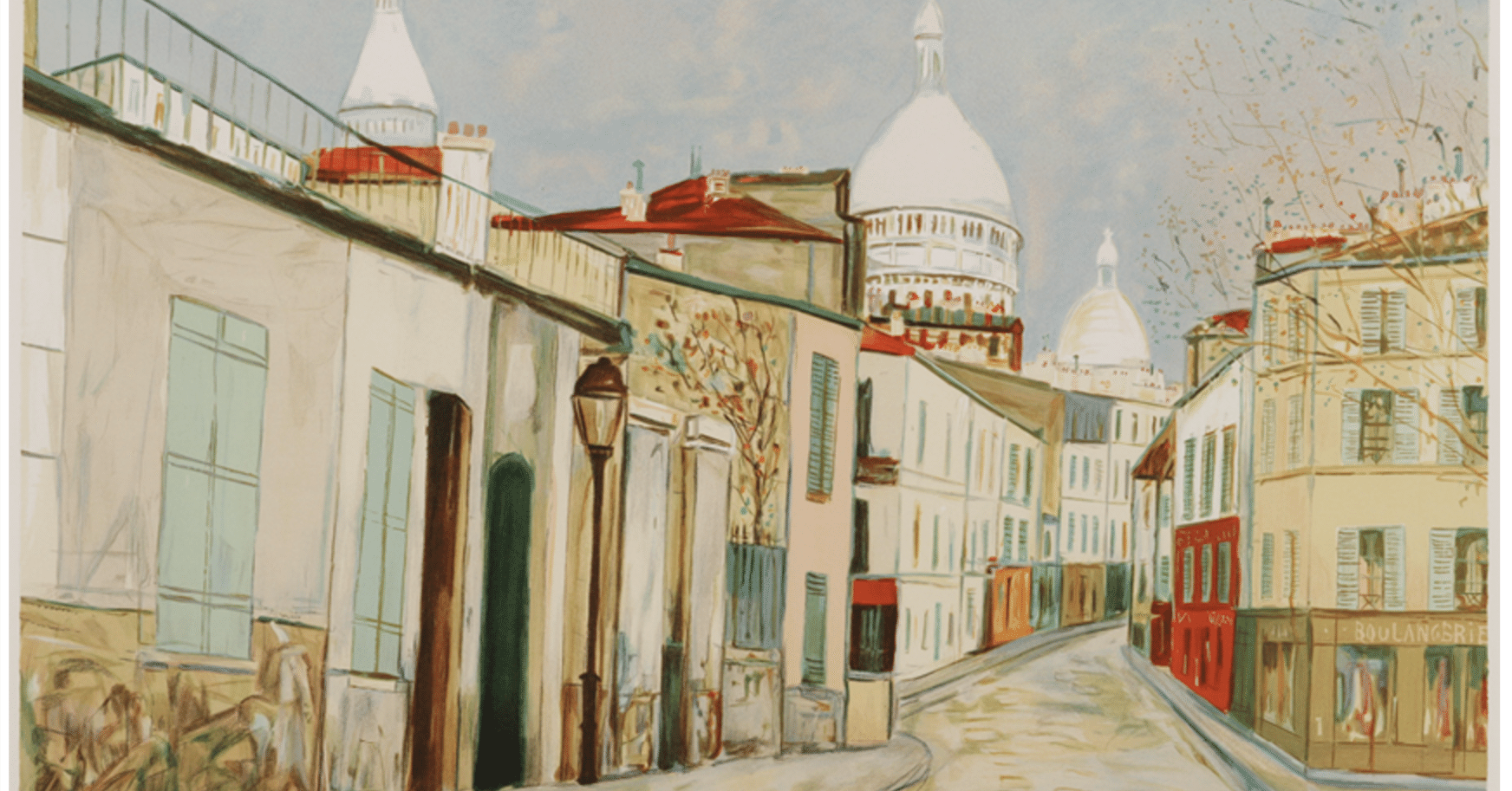 ユトリロ】 版画 / リトグラフ「ノルヴァン通り」 査定 買取 致します