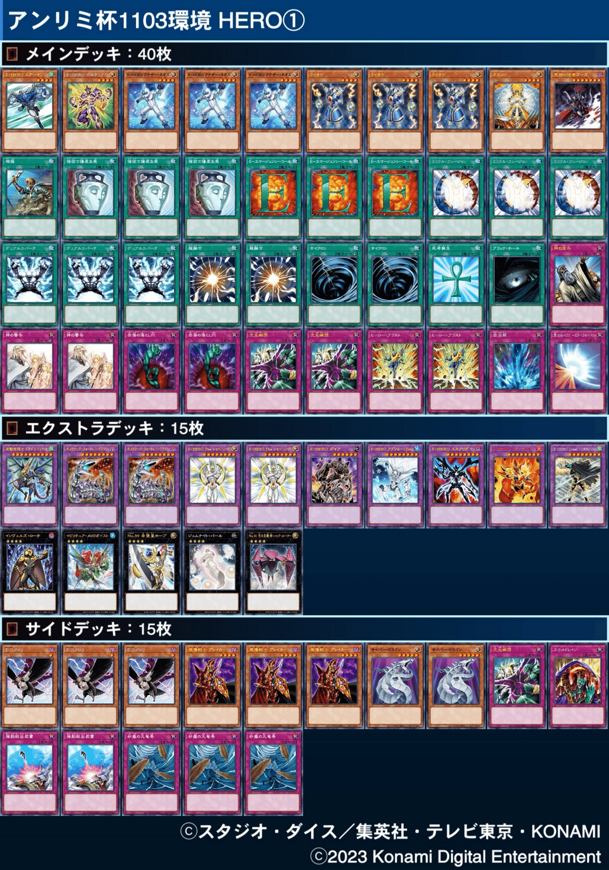 マスターデュエルのゲートボール大会-アンリミ杯1103環境のサンプル