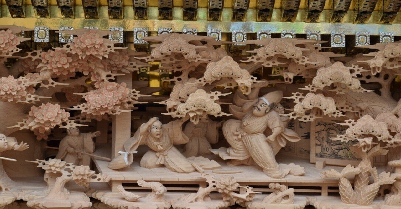 播州屋台の彫刻】忠臣蔵を題目とした狭間彫刻｜姫路いきもの写真