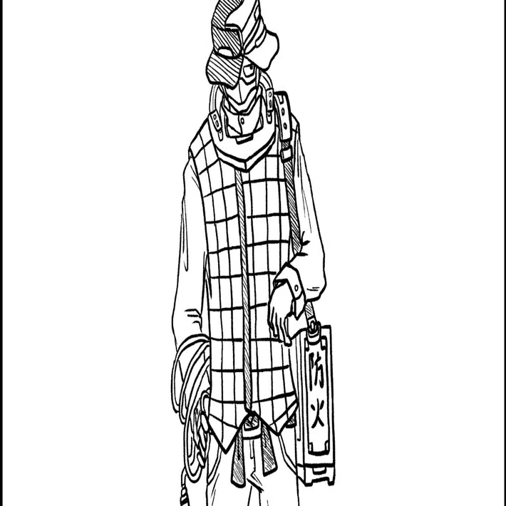 ニンジャスレイヤーTRPG 自由に使える非公式立ち絵・モノクロ⑯