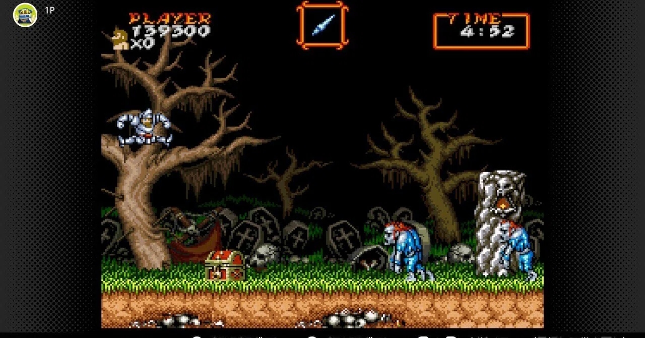 レトロゲーム日記 超魔界村 七番地 宝箱を探すために妙な行動を取る2