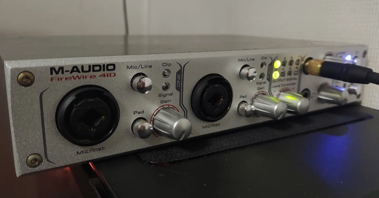 ジャンクで買ったオーディオインターフェイス（M-AUDIO FireWire 410