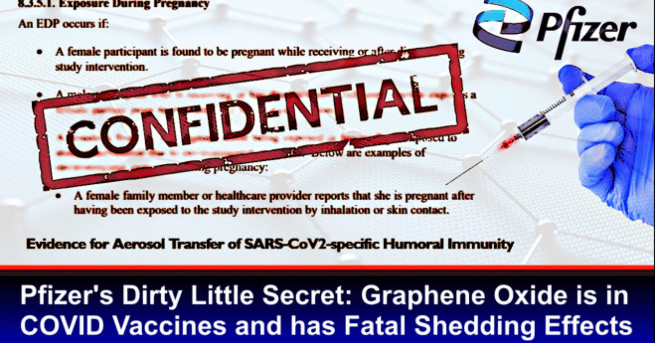 ファイザーの汚れた小さな秘密:酸化グラフェンはCOVIDワクチンに含まれ、致命的なシェディング効果をもたらす|Spiderman886