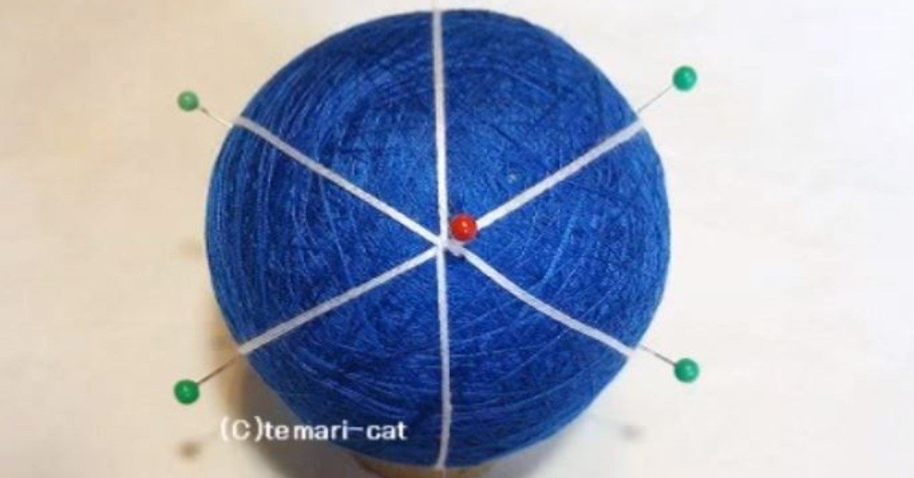 19 手まり「6等分の地割（じわり）」の作り方｜てまり-ねこ