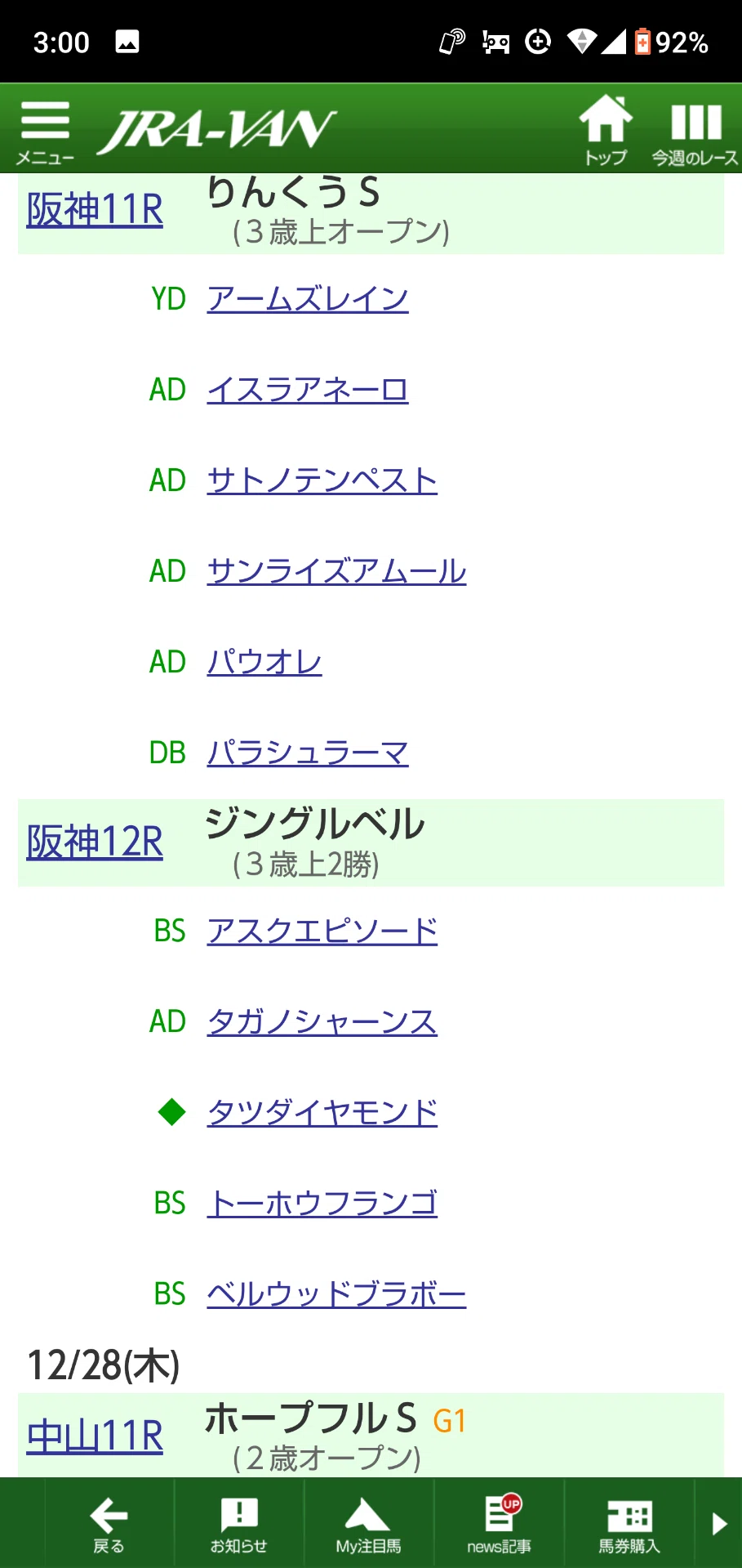 #今週のマーク馬の結果と来週特別レースのマーク馬。(*^^*)|無料競馬予想シルバーガイル