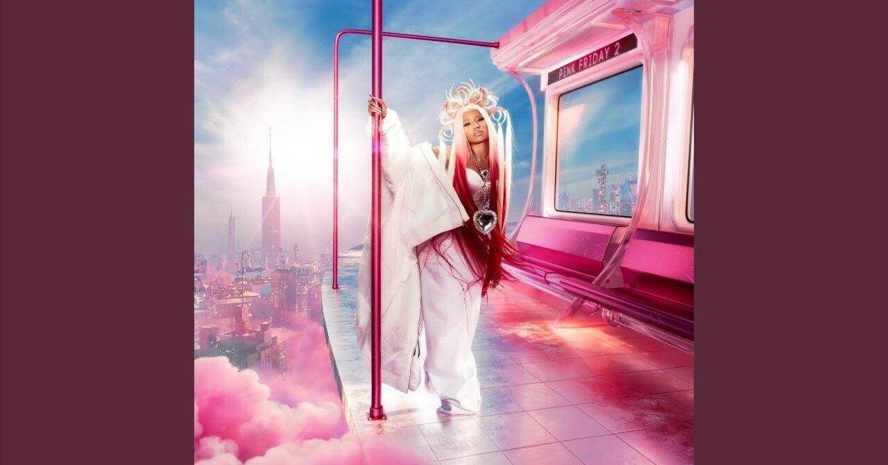 直筆サイン入り ニッキーミナージュ 「ピンクフライデー2」 CD Nicki Minaj Pink Friday 2 CD With Signed Autographed Art