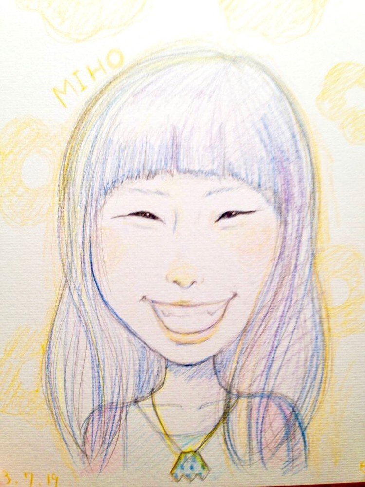 前の会社が一緒だった、藤本さん^_^
マリメッコが好き〜！
#似顔絵 #手描き #イラスト