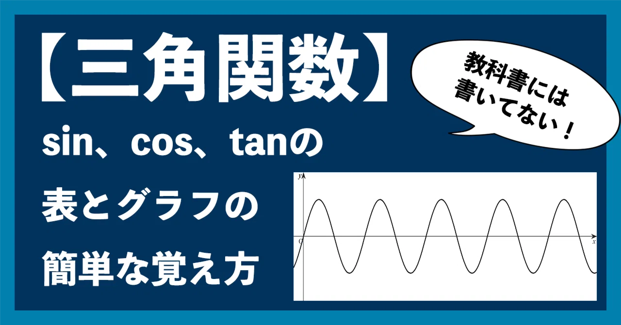 【三角関数】sin,cos,tanの表-簡単な覚え方|Your Guide