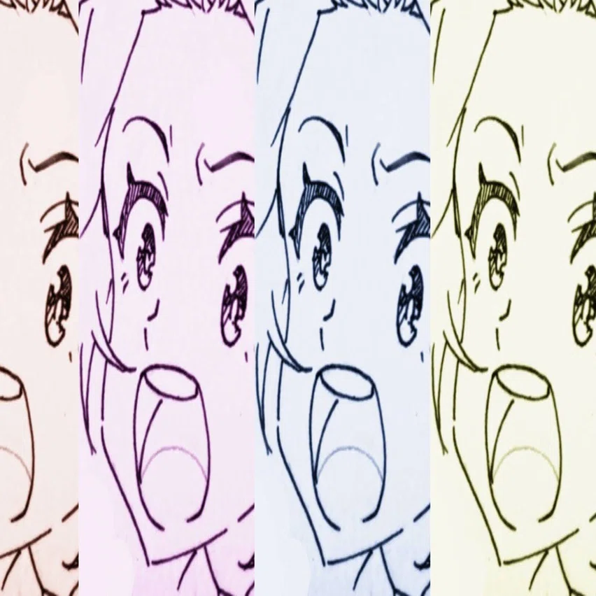 ぬかるんだ道の線画