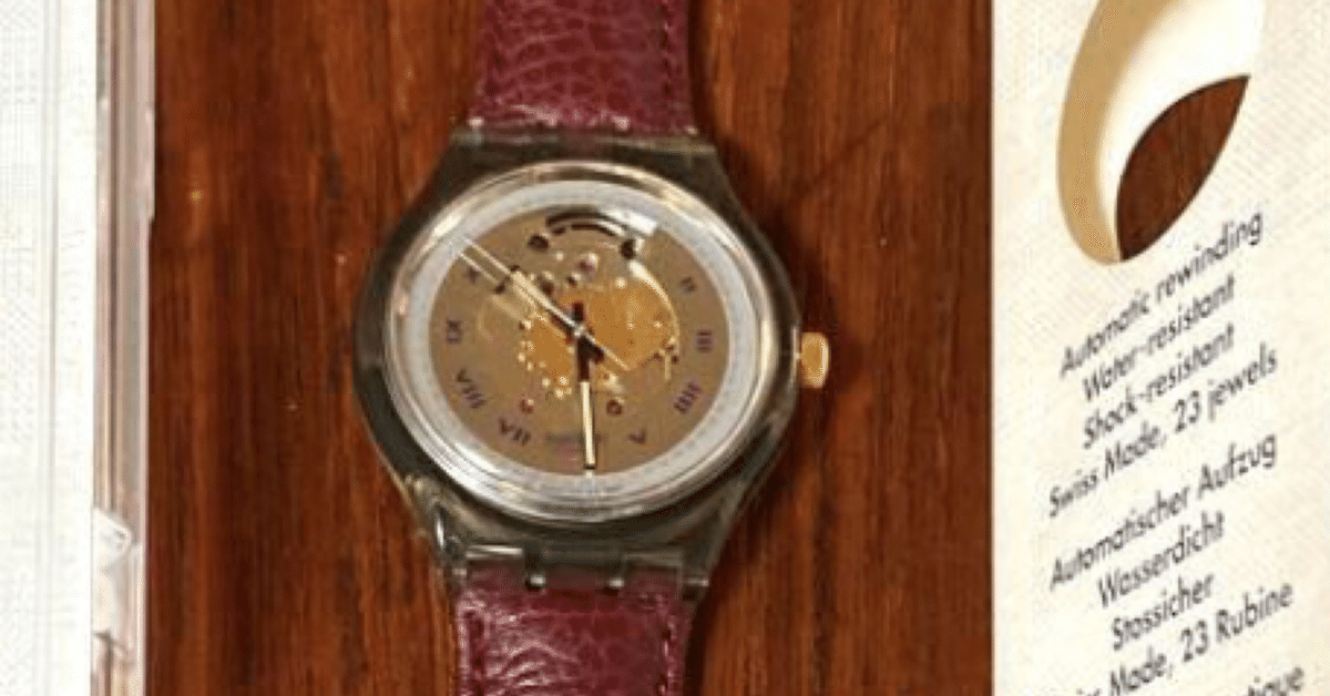 新春初売り SOLD】メルカリ 1991年製｜アラン藤島 Automatic ビンテージSWATCH 時計