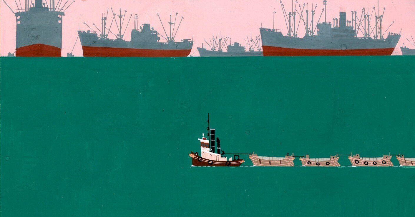 ☆柳原良平 リトグラフ コンテナ船 ALLIGEATOR FORTUNE 真作 サイン