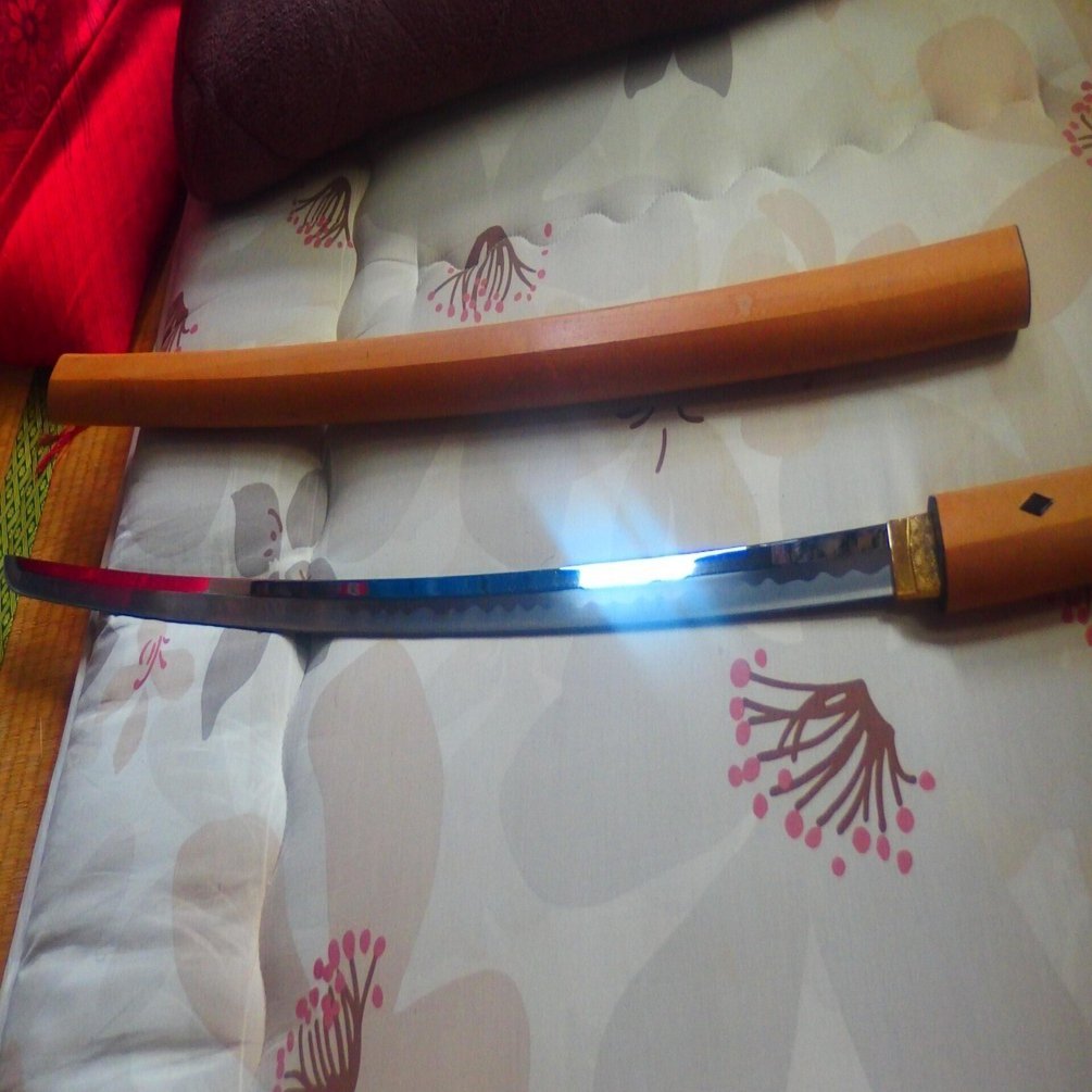 おーて 模造刀 模造刀]卓上玩具レビュー276 模造刀、白鞘脇差打刀＆脇差※安い方1万円