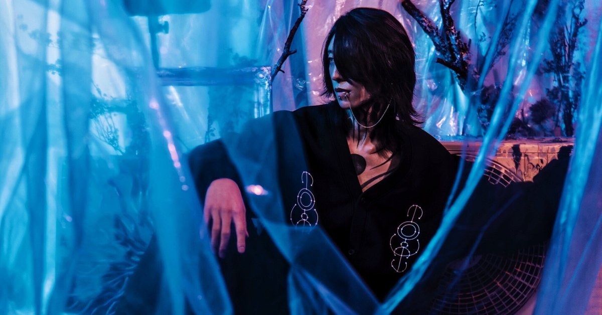 来世へ游ぐ者のライトブルゾン歪