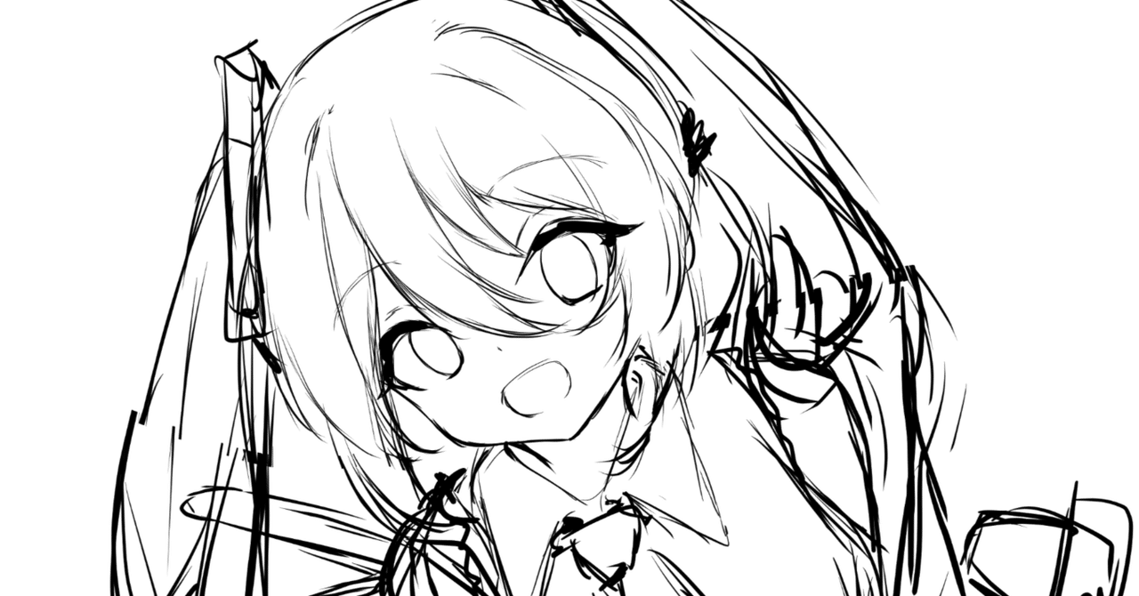 初めて書いた絵 初音ミク描いてみた(アドカレ)｜ニシキアナゴ
