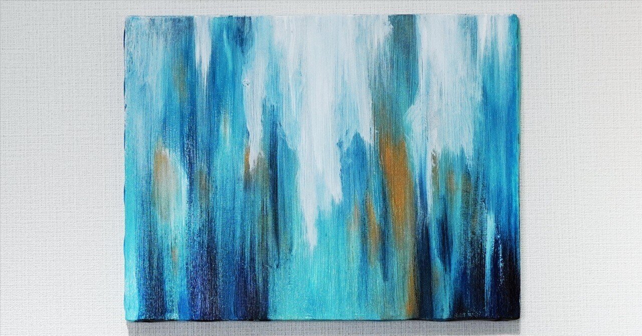 アクリル絵の具で「抽象画（雫）」を描いてみた｜junya_art