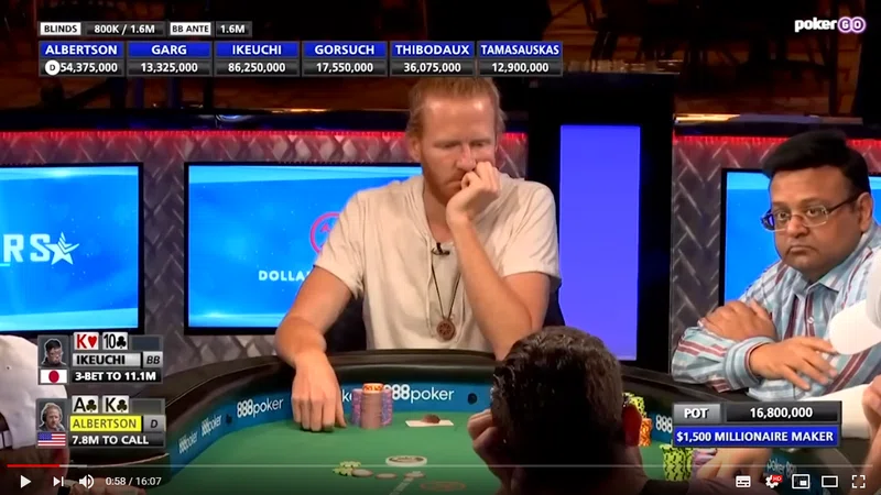 ひゃっほうさんのハンド分析 Million Dollar Mistake Insane Poker Hand By Doug Polk 意訳 エルキー 엘키 Note