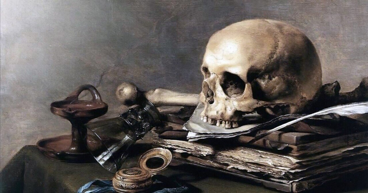 油彩静物画　牛頭骸骨とラム酒瓶　光と鏡像 物を並べてるだけだなんてとんでもない！人間臭さと魅力が詰まった静物