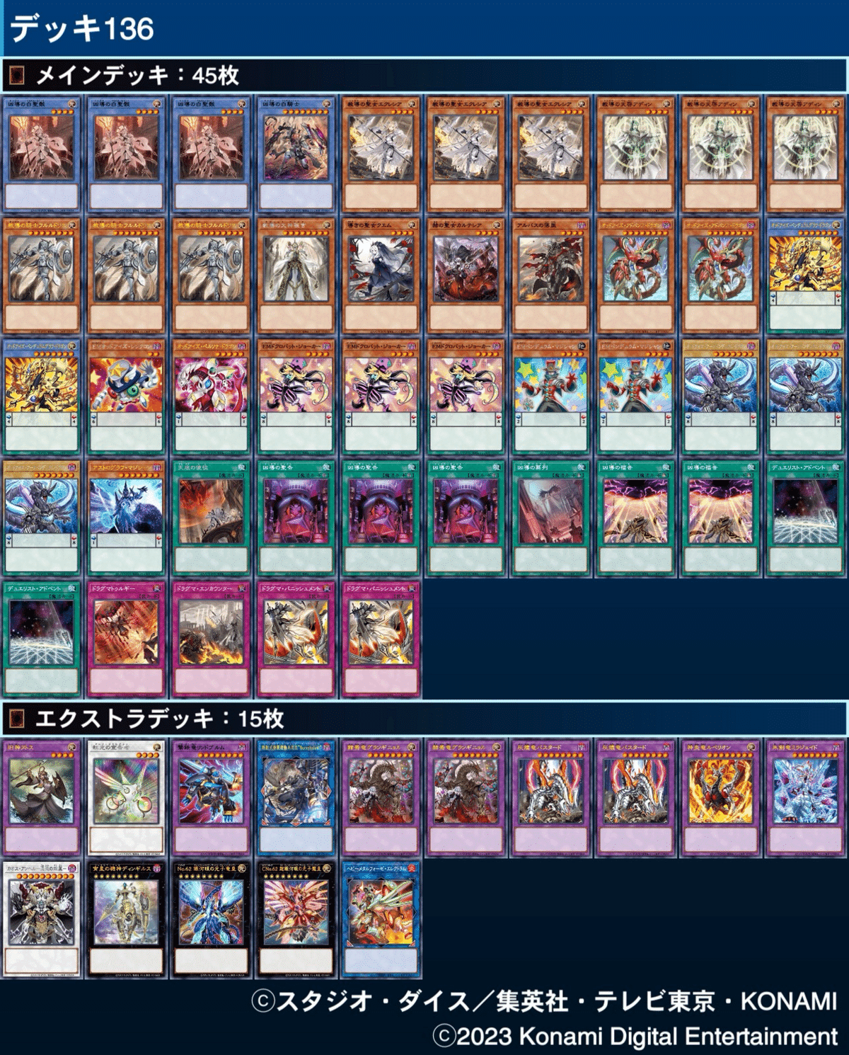 2023年に組んだデッキ備忘録（仮組含む）｜中ボス0