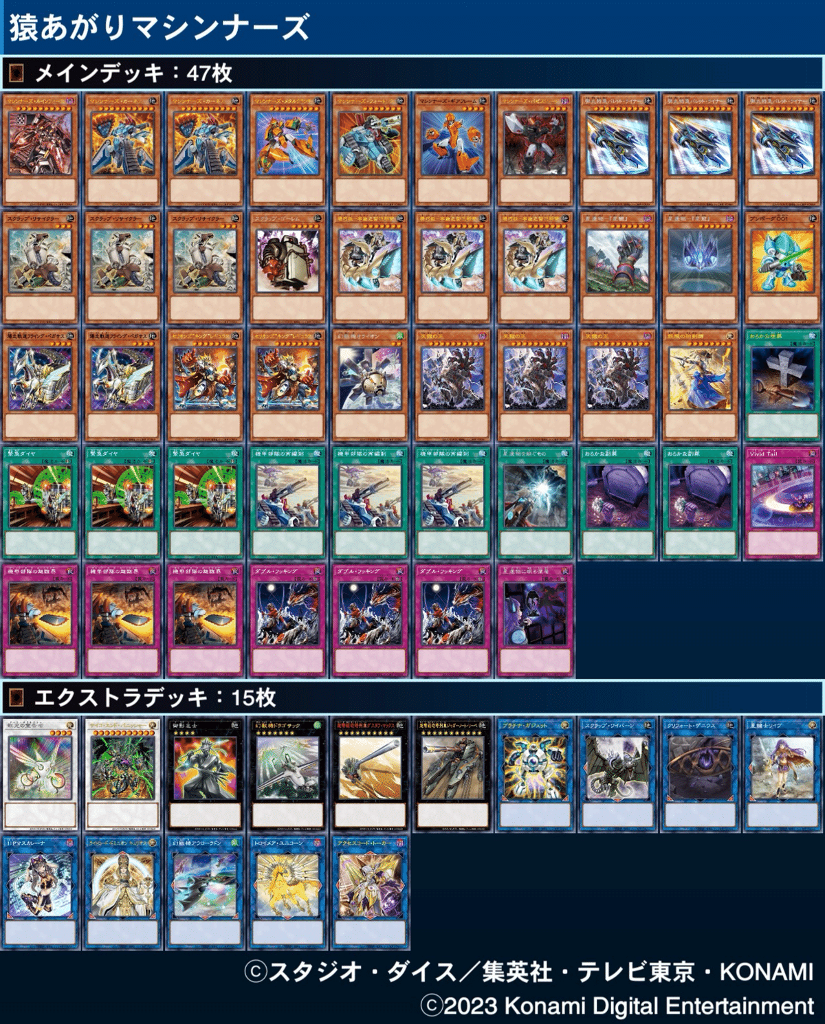 2023年に組んだデッキ備忘録（仮組含む）｜中ボス0