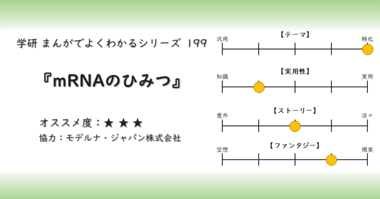学研まんが】mRNAのひみつ オススメ度：(1〜5)｜あんぱんだ | 視える化