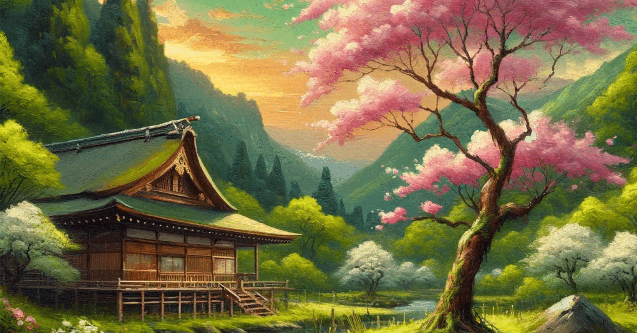 AIアート/AIイラスト】桜の風景を描きました！！｜gorojy