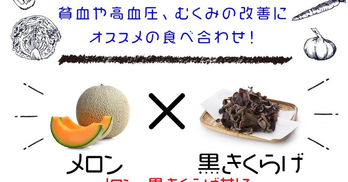 食べ合わせ薬膳_メロン_黒きくらげ