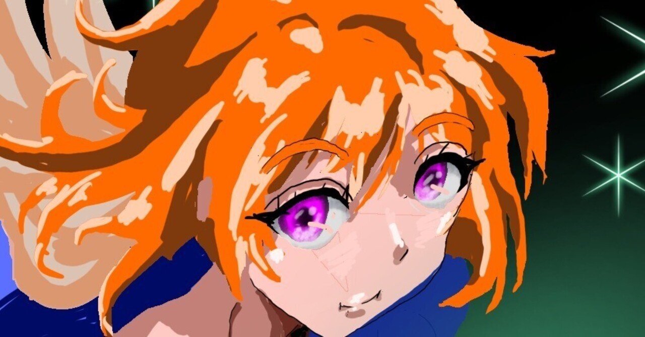 オレンジ髪の魔法、彼女の笑顔で広がる。（イラスト制作過程）｜文人