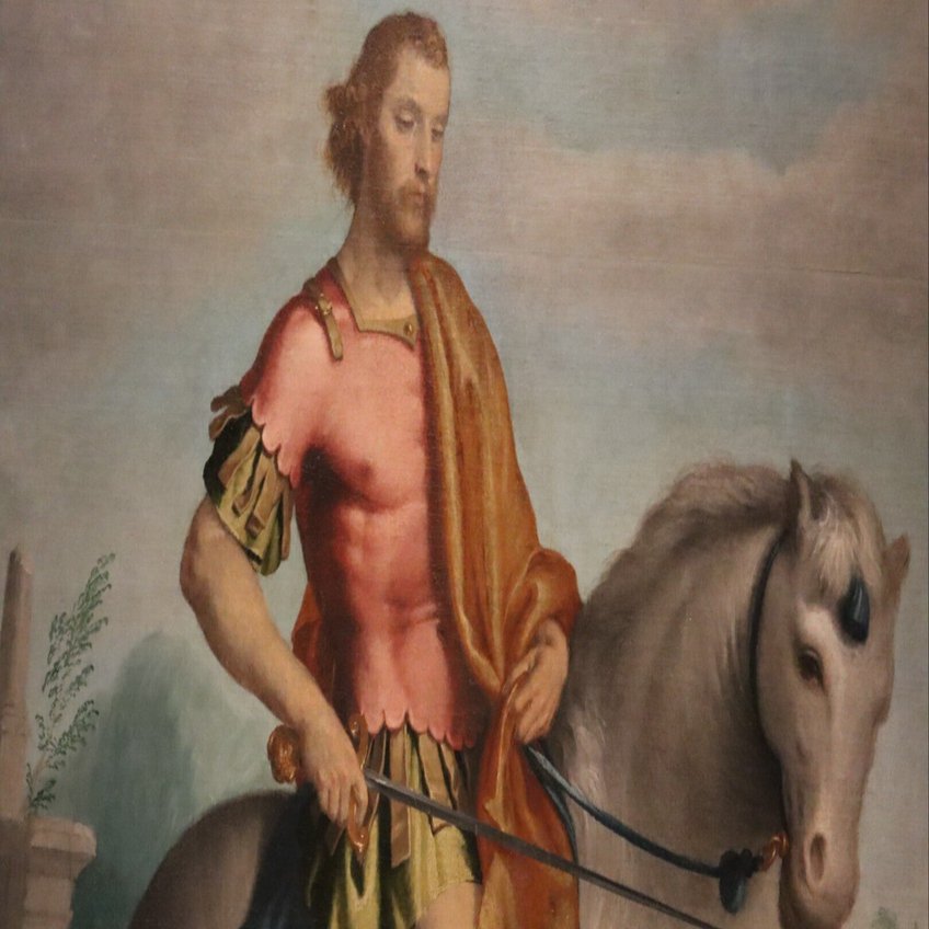 かの有名な方の肖像画 フランチェスコ・メルツィの肖像（1491-1570年頃） イタリアの画家で