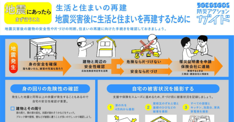 地震にあったらまず行うこと｜生活と住まいの再建