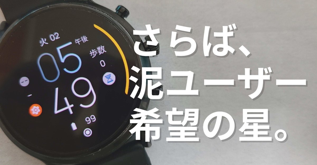 さらば、泥ユーザー希望の星。Fossil Carlyle HR Gen5を使った