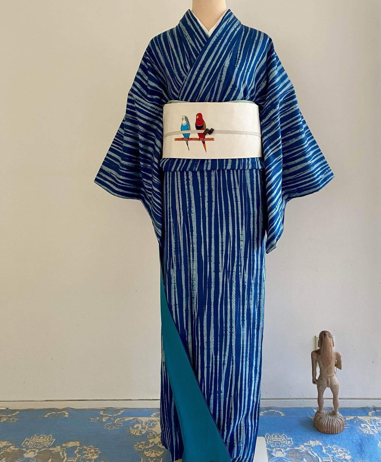 博多織地紋に竜巻絞り着物｜夢吉きもの